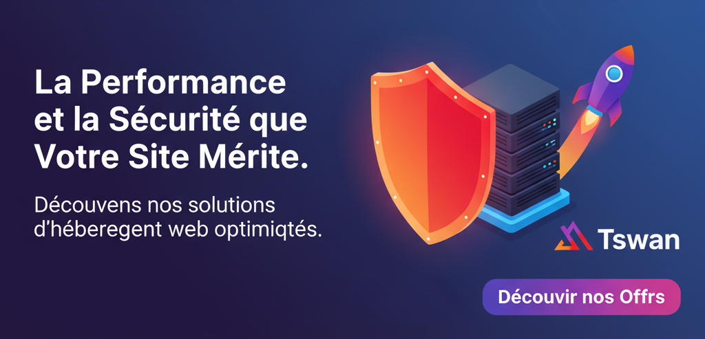 Bannière publicitaire pour les solutions d'hébergement web de Tswan Hosting